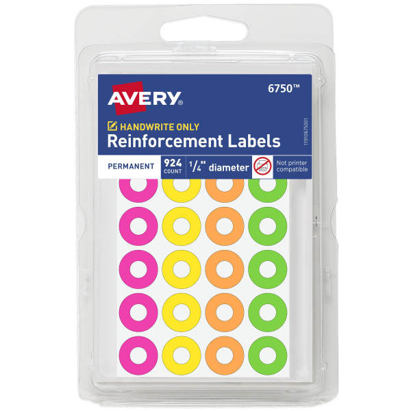 Avery Reinforcement Labels, 1/4