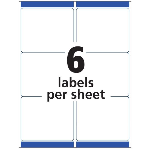 Avery TrueBlock Shipping Labels, Sure Feed Technology, Permanent Adhesive, 3-1/3