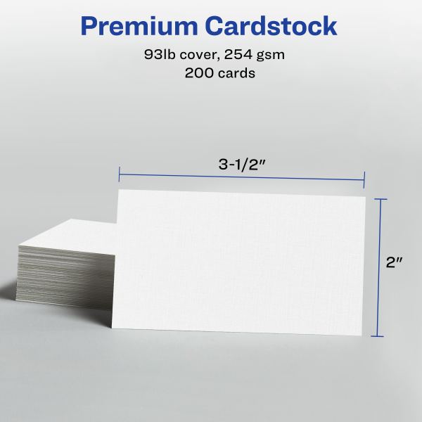 Clean Edge(R) Printable Business Cards, Textured White 8873 | Avery.com