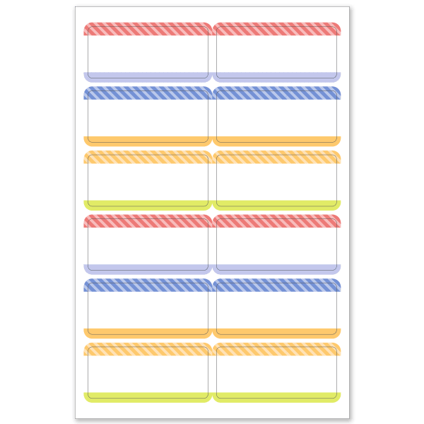 No-Iron Labels, Playful Stripes Designs