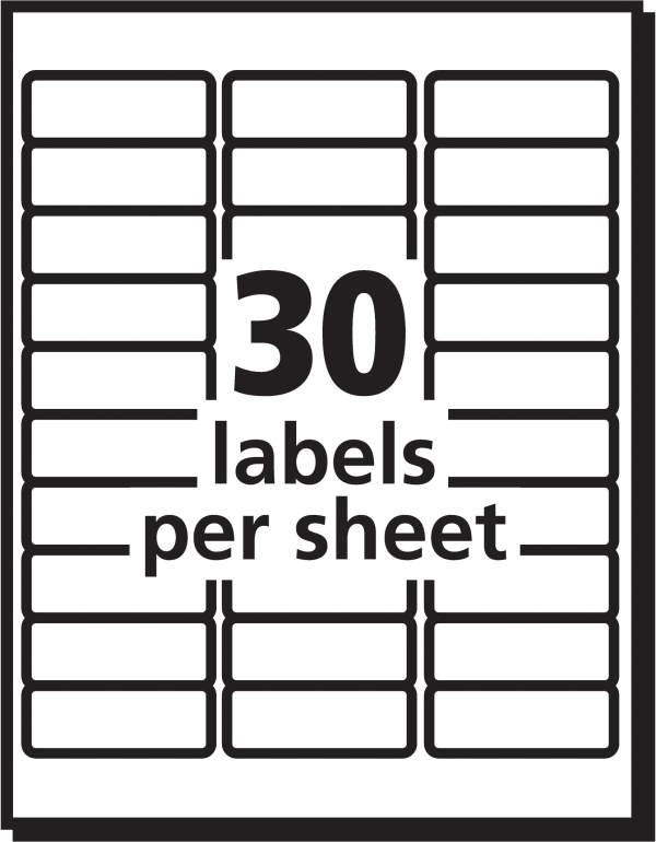 Avery® Easy Peel® Address Labels with Sure Feed®, 1" x 25/8", White