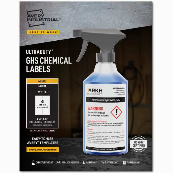 UltraDuty&reg; GHS Chemical Labels