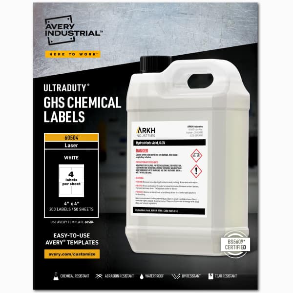 UltraDuty&reg; GHS Chemical Labels