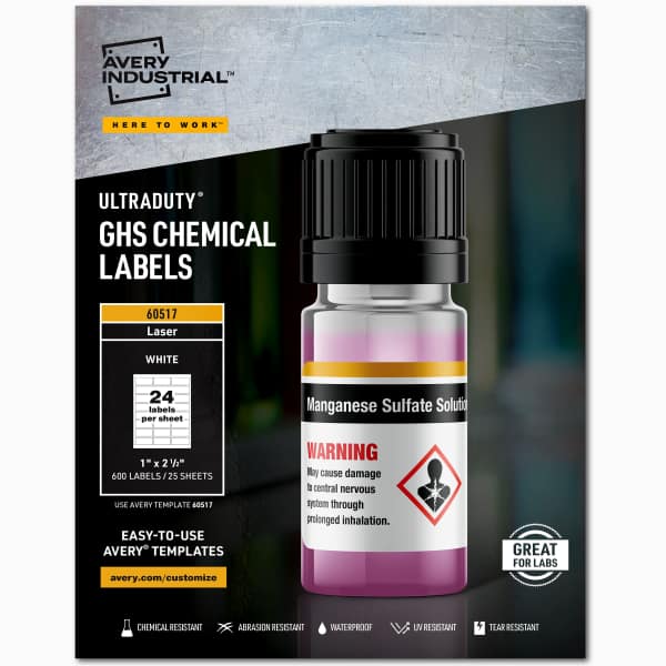 UltraDuty&reg; GHS Chemical Labels