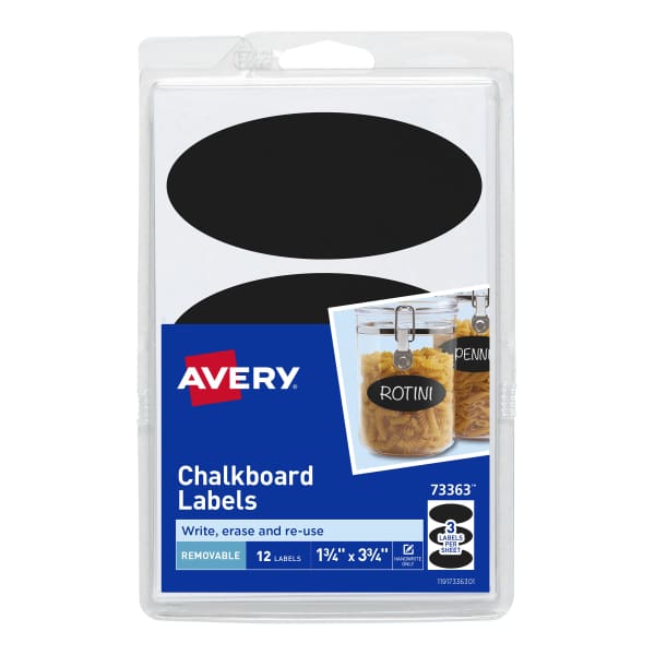 Chalkboard Labels, 1-3/4" x 3-3/4", 12 Total