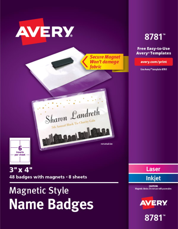 Magnetic Name Badges, 3" x 4"