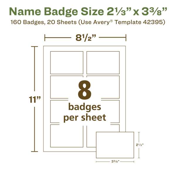 EcoFriendly Name Tags 2 1/3 quot x 3 3/8 quot 42395 Avery com
