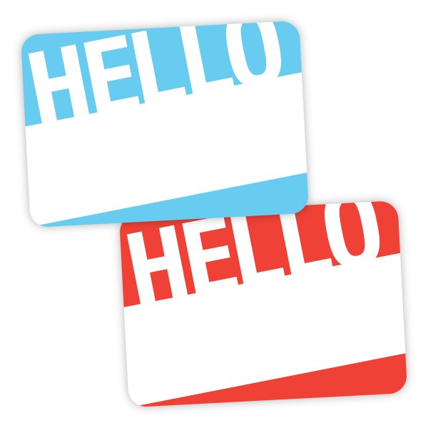 Slanted design name tag 44605 avery