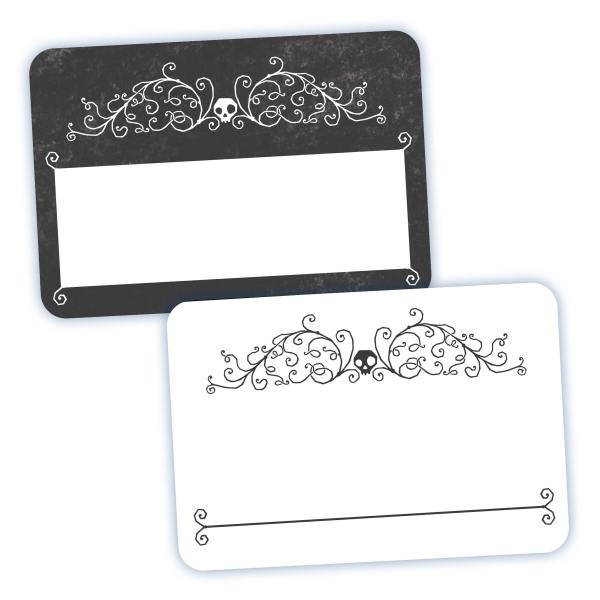 Halloween Skull Art Name Tag