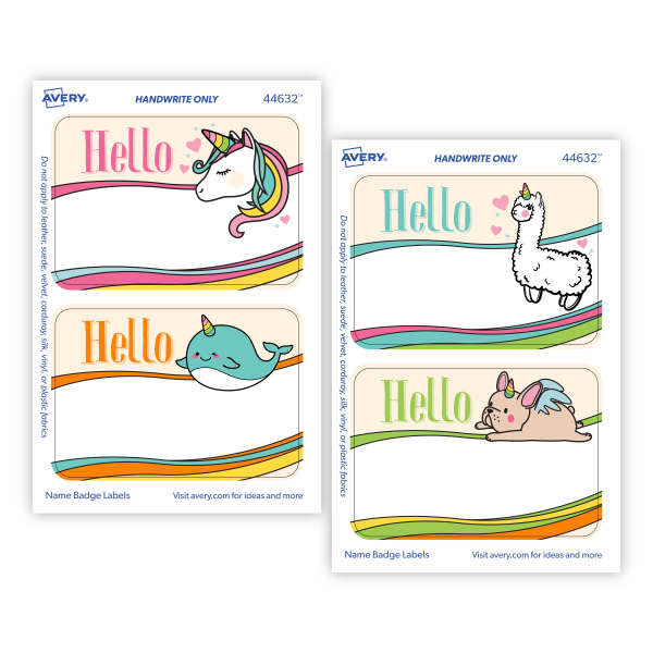 Magical Rainbow Animal Name Tag