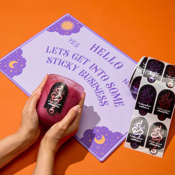 Avery WePrint | Lavender Embers Chrome Labels