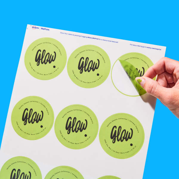 Custom Printed Matte Clear Film Candle Labels