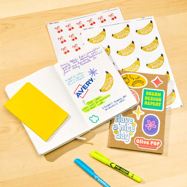 WePrint Custom Shapes - Journaling White Stickers
