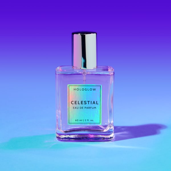 Celestial Perfume Labels | Rainbow Holographic Film for Custom Labels & Stickers