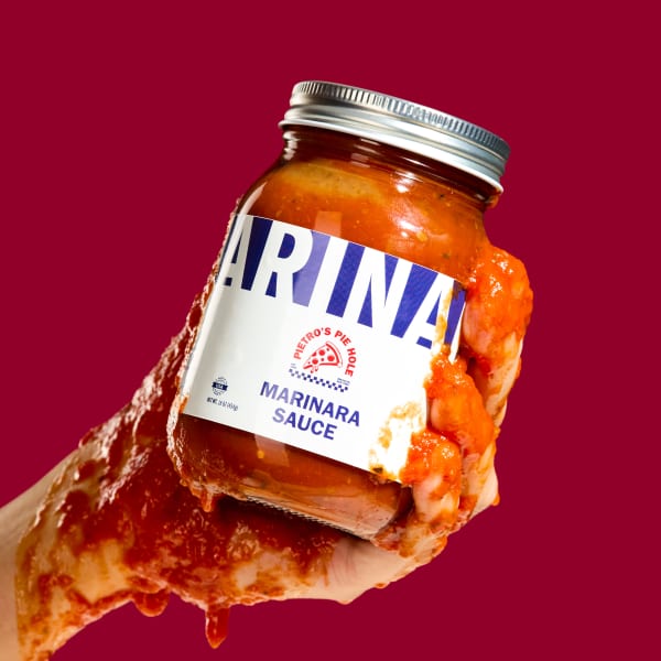 Custom Printed Durable White Film Labels | Marinara Sauce Labels