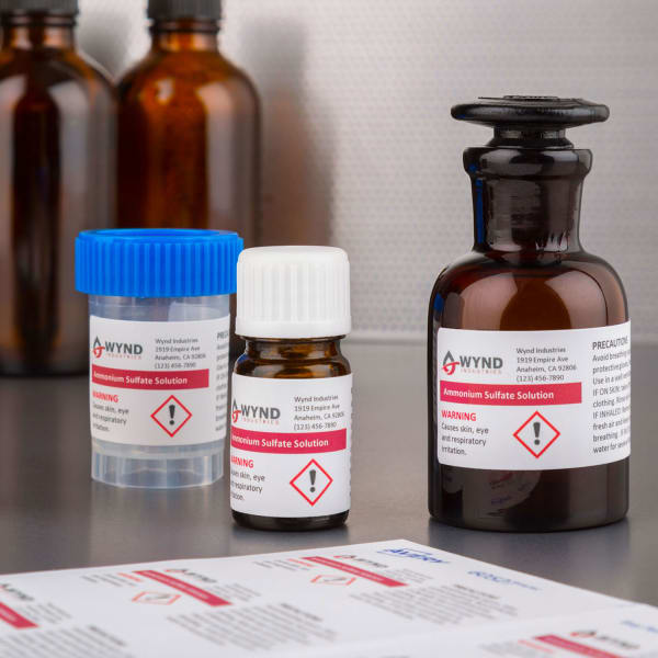 Avery WePrint Custom Printed Labels- White Ultraduty Film Labels on Industrial Containers