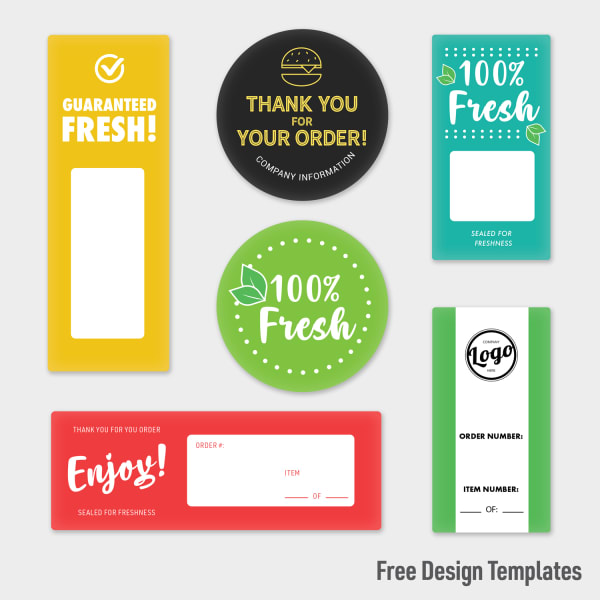 Custom Food Service Labels - Food Safety Labels- Free design templates