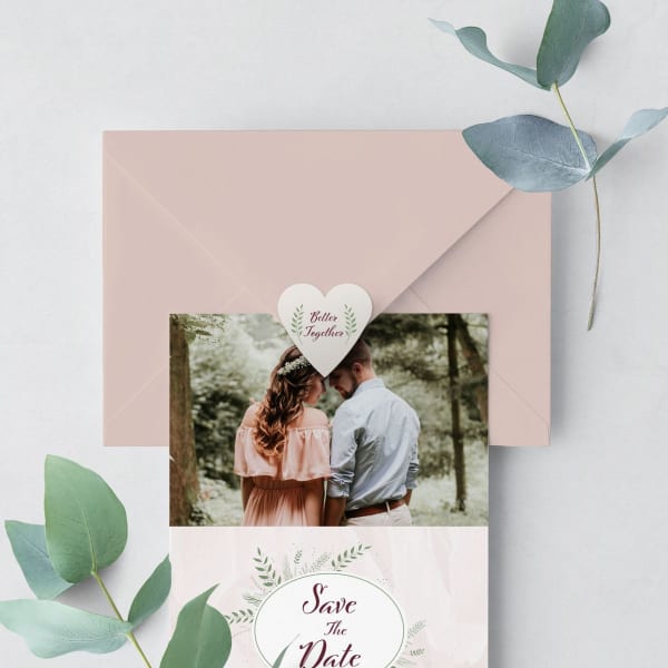 Avery WePrint Custom Printed Labels- Heart Shaped Label on Envelope