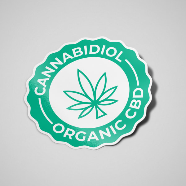 Custom Die-Cut Medical Cannabis Stickers- Organic CBD | Avery WePrint™