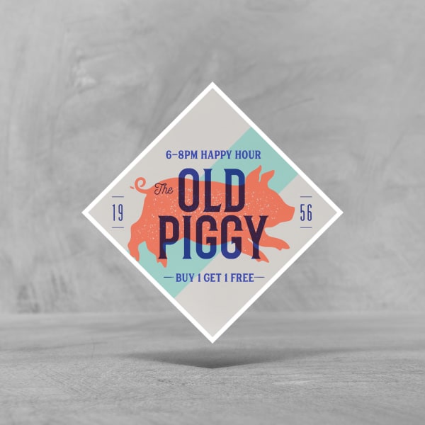 Custom Die-Cut Stickers on Bottle | Avery WePrint™