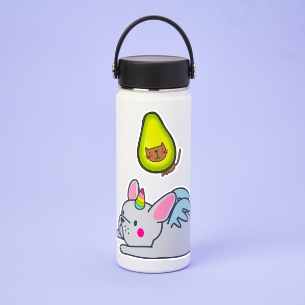 Custom Die-Cut Stickers on Bottle | Avery WePrint™