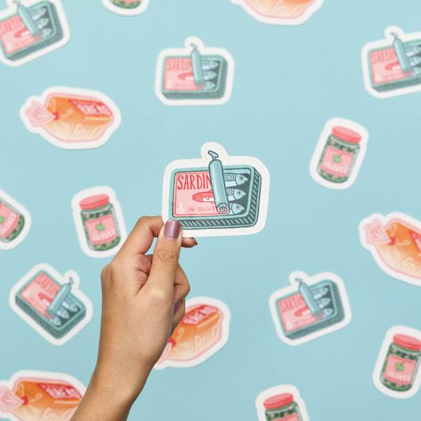 Custom Die-Cut Sardines Sticker | Avery WePrint™
