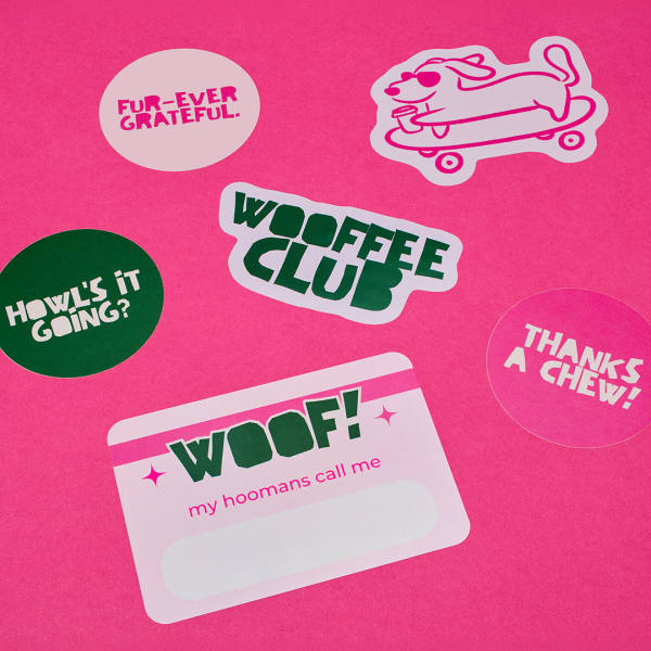 Custom Printed Woofee Dog Stickers  | Avery WePrint™