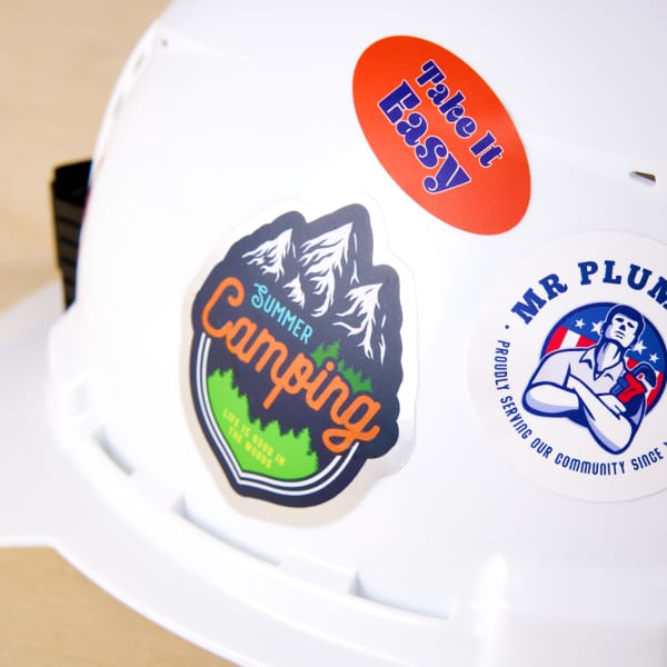 Custom Shape Hard Hat Stickers | Avery WePrint™