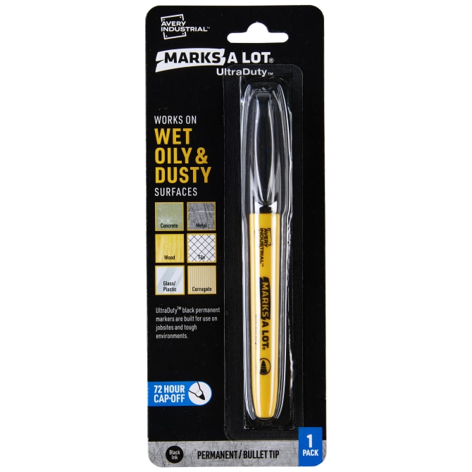 SHARPIE, Oily Surfaces/Rough Surfaces/Wet Surfaces, White, Permanent  Marking Stick - 2LTH8