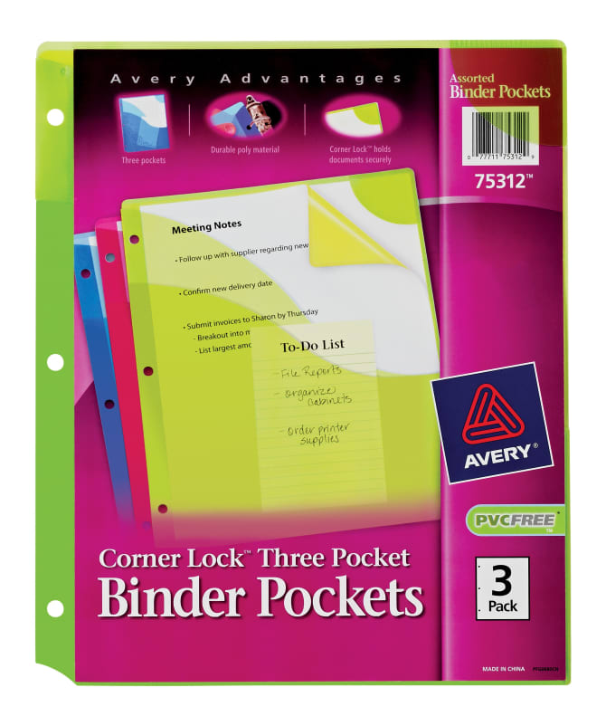 Avery Binder Pockets Acid Free Pack of 5 75254