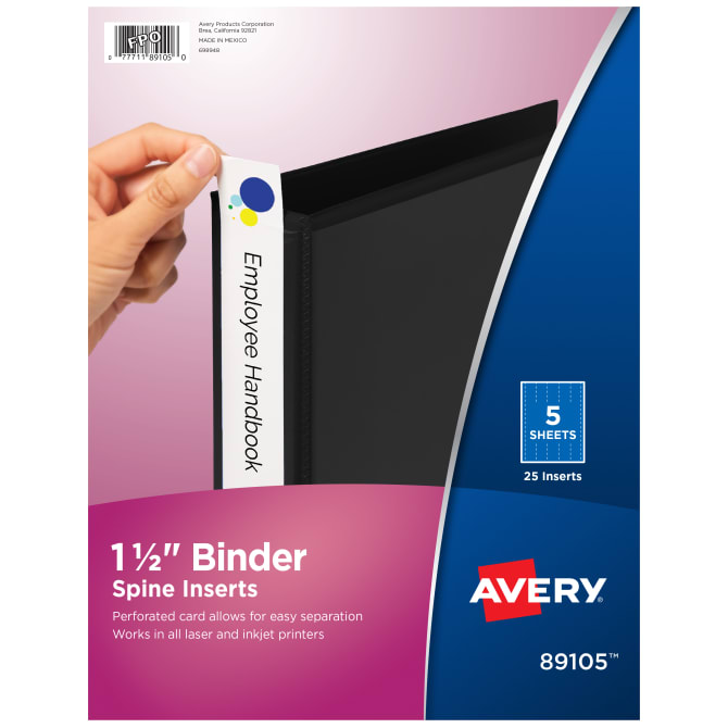 Avery Mini Binder Filler Paper 100 Sheets Per Pack 14230 4 Packs 5-1/2 x 8-1/2 College Ruled 
