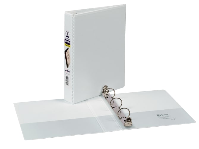 Avery Mini Durable View Binder 175 Sheet Capacity White 17116