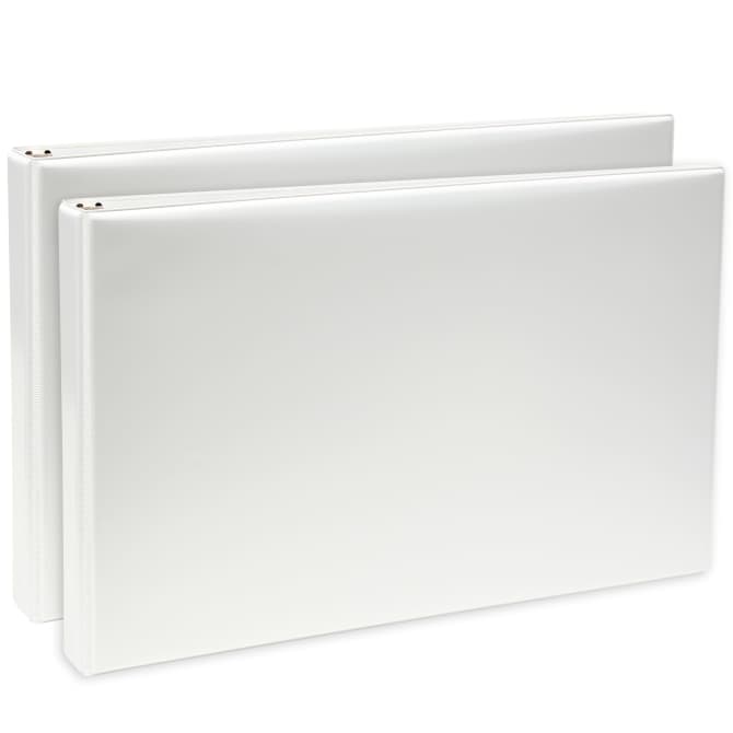 1" Heavy-Duty View 3 Ring Binders, Slant Rings, 11" x 17", 220-Sheet  Capacity, White, 2 Pack (17707) | Avery.com