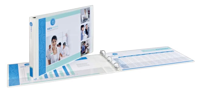 11x17 Portfolio Ring Binder with 75 Thick Protective Sleeves
