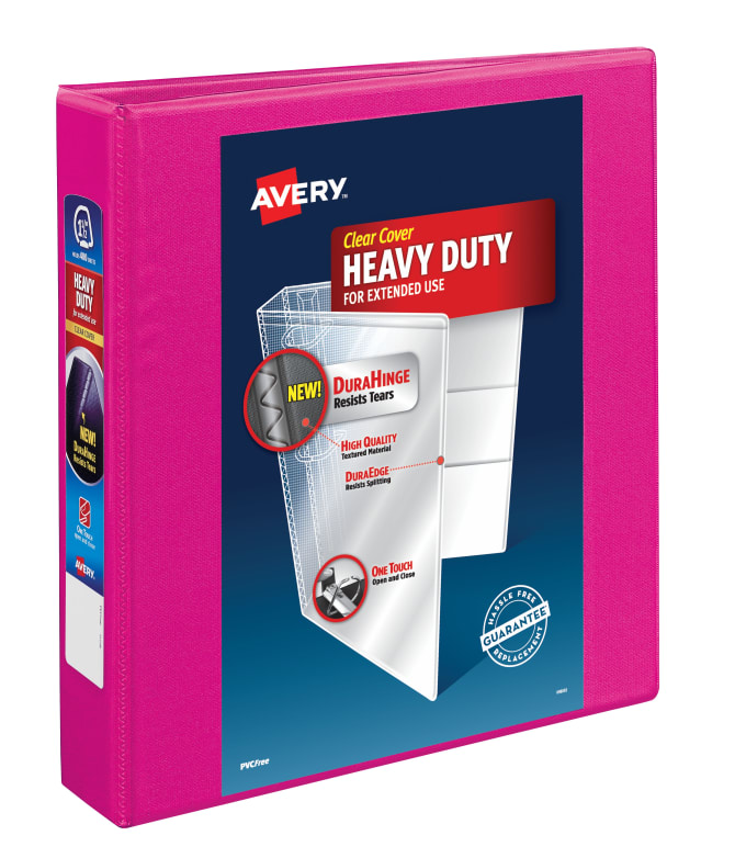 Avery® Show Off™ View Binder Multipack, 1 Round Rings, 175-Sheet Capacity,  4 Pack (12789)