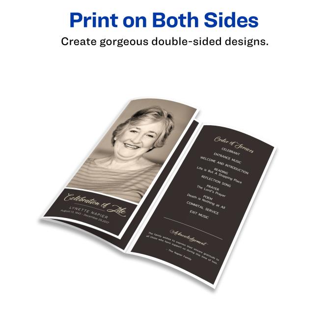 Avery(R) Tri-Fold Brochures with Mailing Seals, 8-1/2" x 11", Matte White,  100 Brochures for Inkjet Printers (8324) | Avery.com
