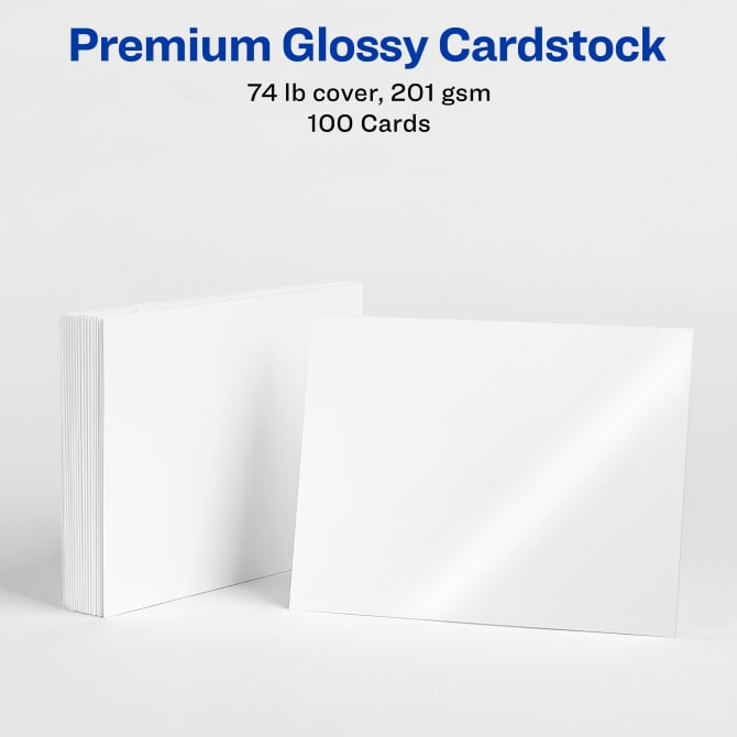 R002053-W 2up w/Margin Blank White on Glossy Cardstock