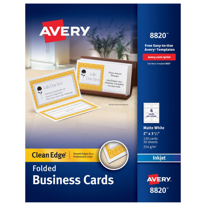 Download Avery Folding Business Cards PNG