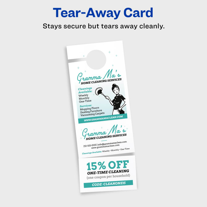 Avery Printable Door Hangers with Tear-Away Cards, 4.25 x 11