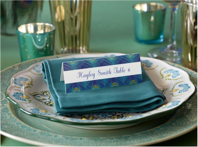 Avery® Printable Place Cards with Sure Feed® Technology, 1-7/16 x 3-3/4,  Textured White, 150 Blank Place Cards (5011)
