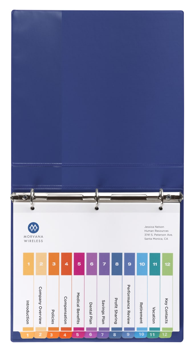 Avery® Ready Index® 12 Tab Binder Dividers, Multicolor Tabs ...