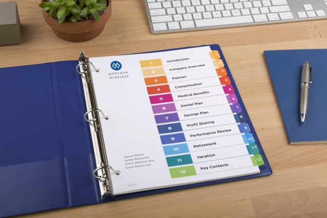Avery® Ready Index® 12 Tab Binder Dividers, Multicolor Tabs ...