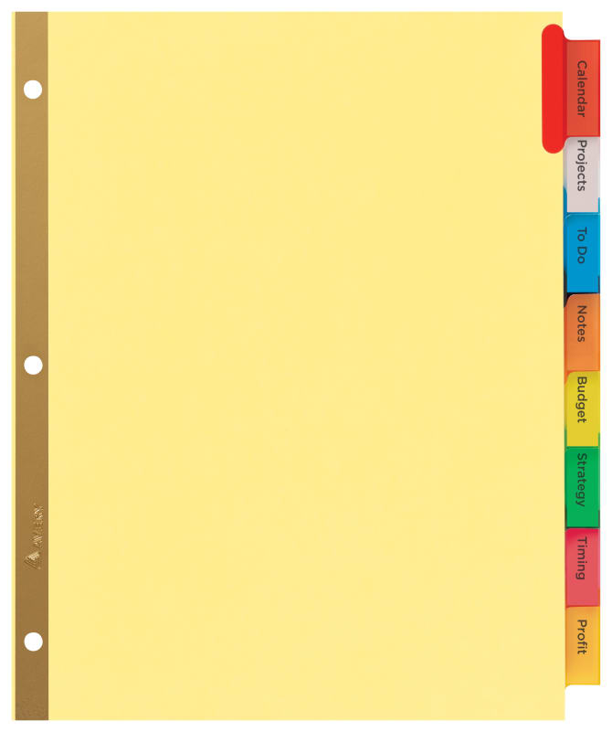 Avery Big Tab Insertable Dividers 8-Tab Set, Multicolor ...