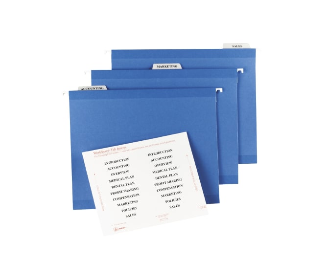 Avery® Printable Tab Inserts for Hanging File Folders, 1/3 cut, 3-1/2