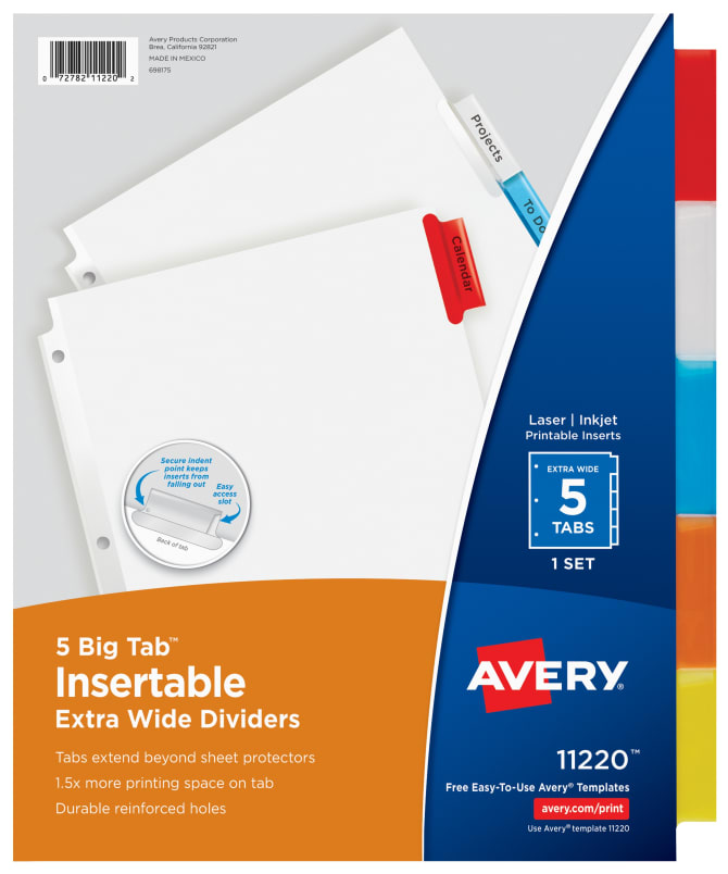 Recipe Sleeves Top Loading Clear Sheet Protector Dividers Samsill 8 Tab Recipe Dividers 3 Hole Punched for Standard Letter Size Binders with Tab Inserts Super Heavyweight Archival Safe 