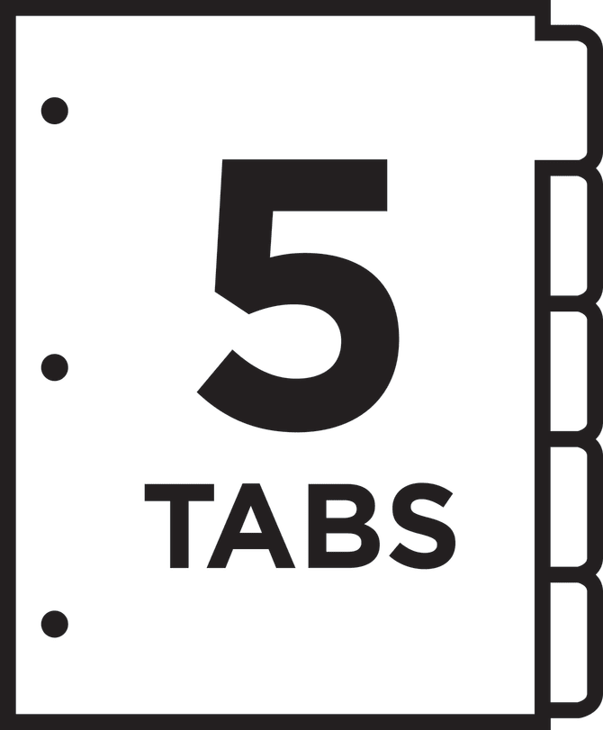 Avery Print & Apply Dividers, Index Maker® Easy Apply™ 5-Tab ...