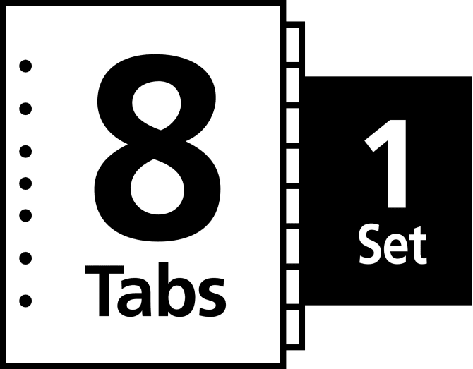 Avery Mini Print & Apply Dividers , 8-Tab Set (11427) | Avery.com