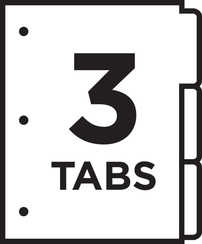 3-Bank Copytabs™ Tab Dividers, CT3