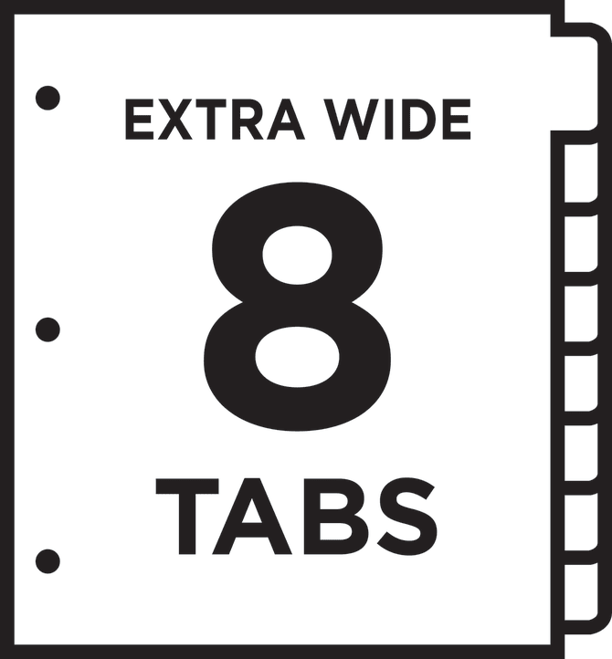 Avery Print & Apply Extra-Wide Dividers, Index Maker® Easy Apply™ 8-Tab Set  (11439) | Avery.com