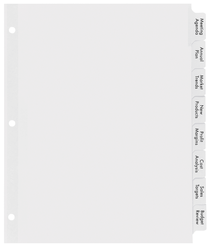 Avery Big Tab™ Print & Apply Dividers 8 Tabs, 5 Sets (11493) | Avery.com
